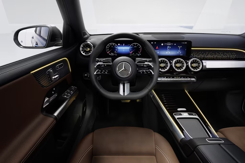 MERCEDES GLB OD 2024 FOLIA PPF DO WNĘTRZA PIANO BLACK EKRANY ZESTAW