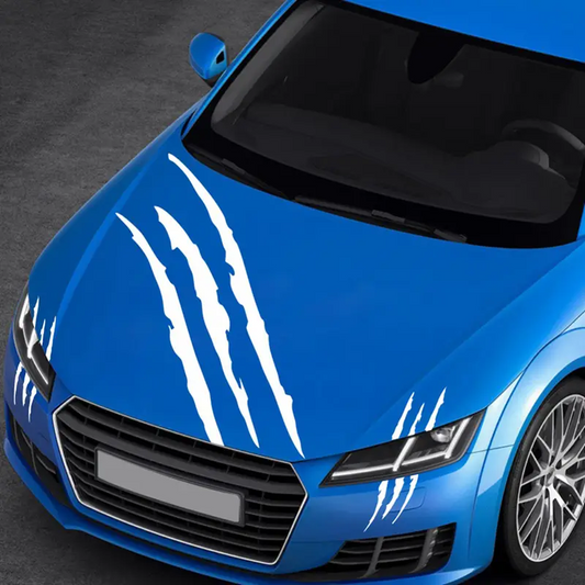 3 SZTUKI PAZURY MONSTER DUŻA NAKLEJKA NA AUTO MASKE LAMPY KOLORY DO WYBORU