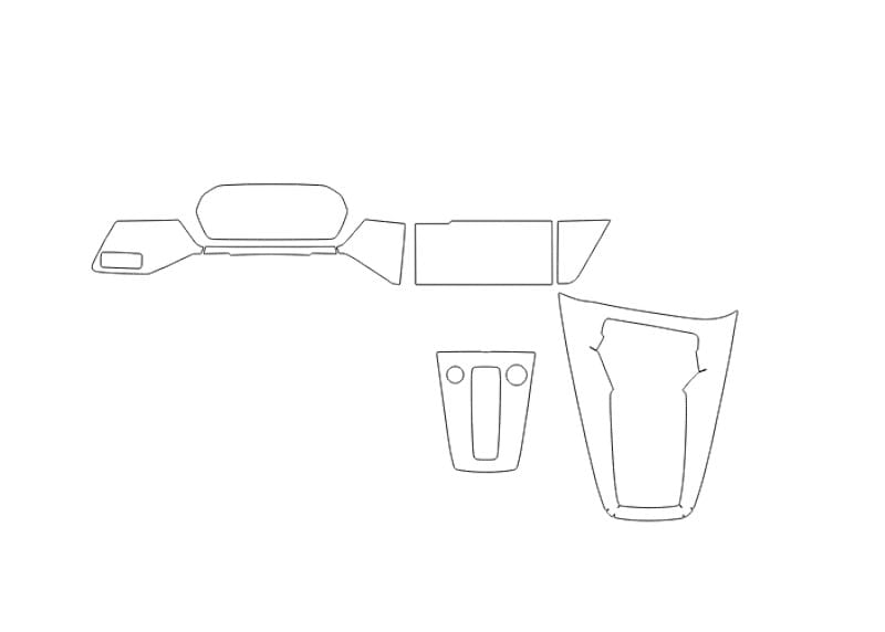 Folia ochronna PPF do wnętrza Audi RS3 (2023) Sedan – formatki (zestaw)