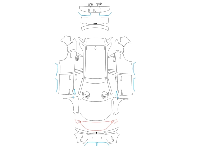 Formatki PPF do karoserii BYD Yuan UP (2024) – zestaw