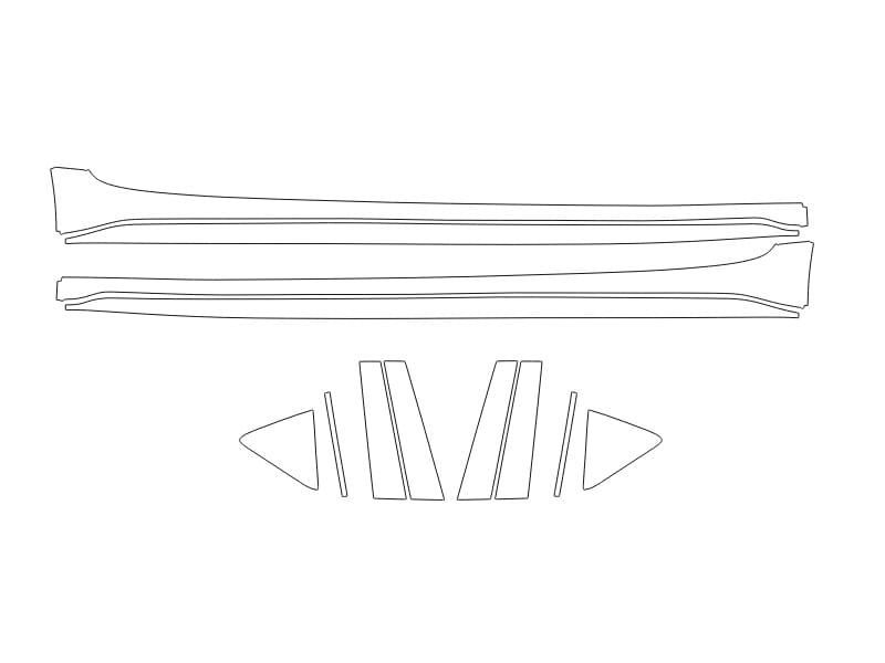 Formatki PPF do karoserii Cadillac CT5 (2025) V-Series Blackwing – zestaw
