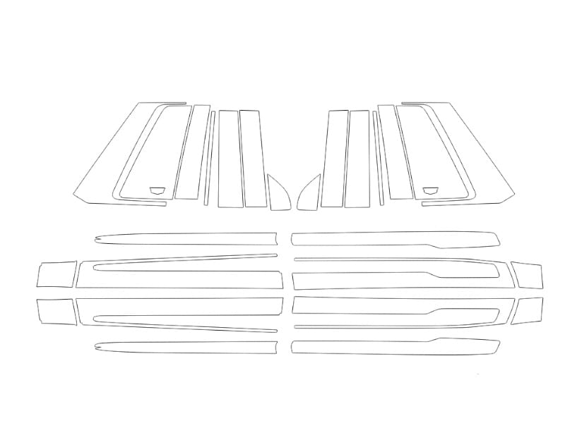 Formatki PPF do karoserii Cadillac Escalade-V (2025) ESV – zestaw