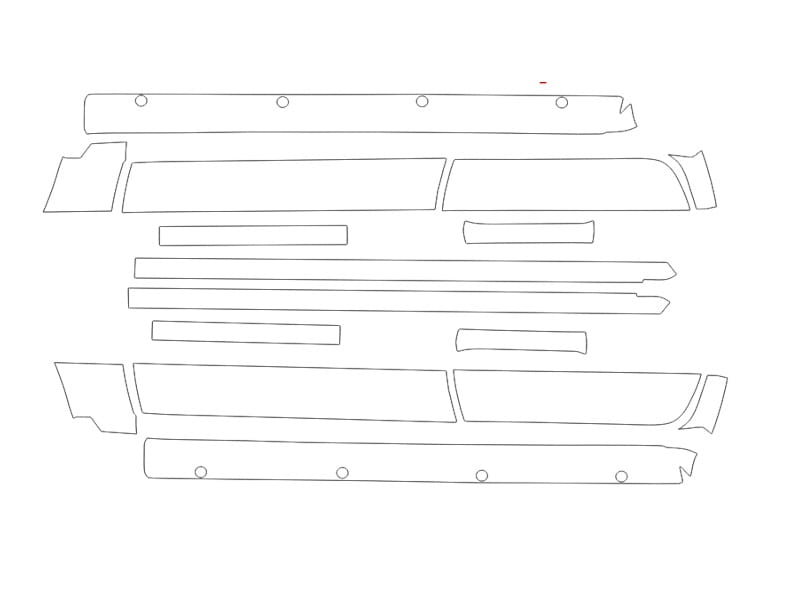 Formatki PPF do karoserii Chevrolet Colorado (2023) Z71 Сrew Сab – zestaw