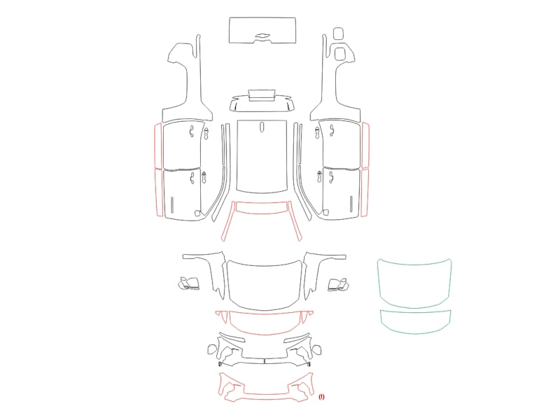 Formatki PPF do karoserii Chevrolet Silverado (2023) EV – zestaw