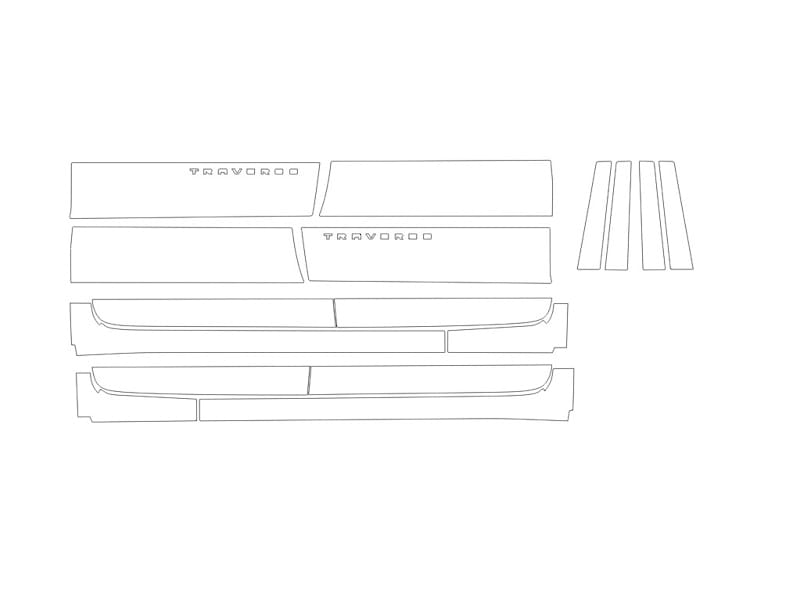 Formatki PPF do karoserii Chevrolet Traverse (2024) RS – zestaw