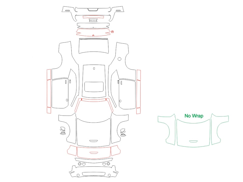 Formatki PPF do karoserii Dodge Challenger GT (2019) – zestaw