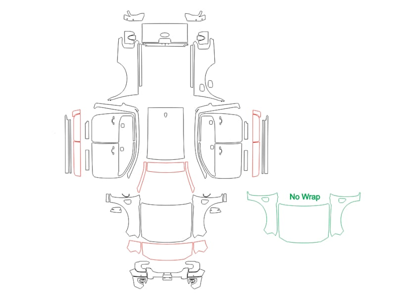 Formatki PPF do karoserii Ford Ranger (2022) Sport – zestaw