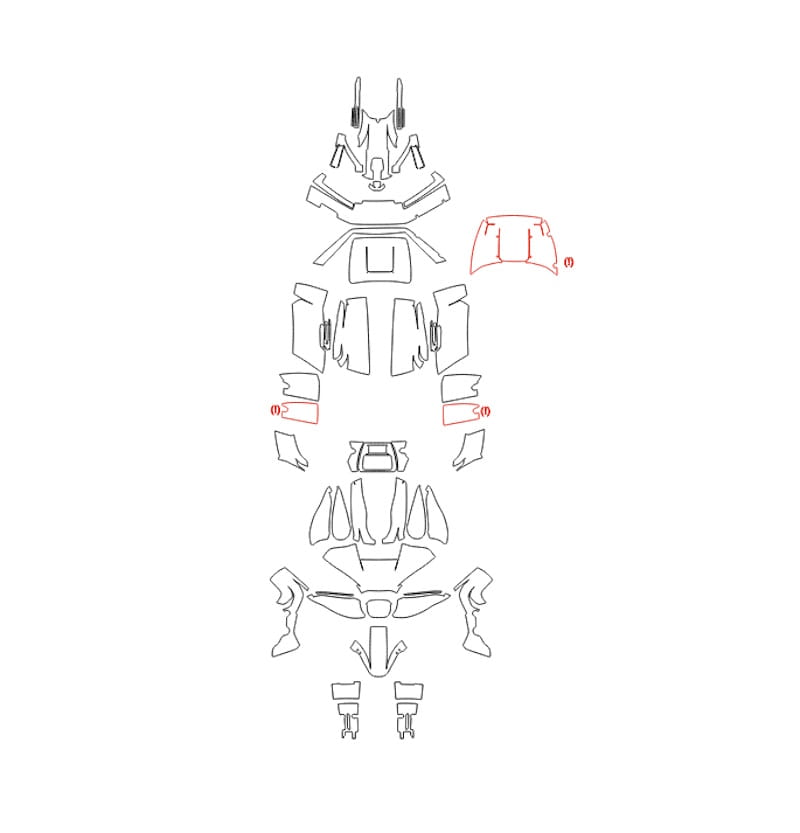 Formatki PPF do motocykla Harley Davidson Street Glide (2025) Ultra – zestaw