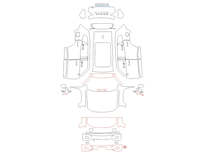 Formatki PPF do karoserii Haval Dargo (2023) – zestaw