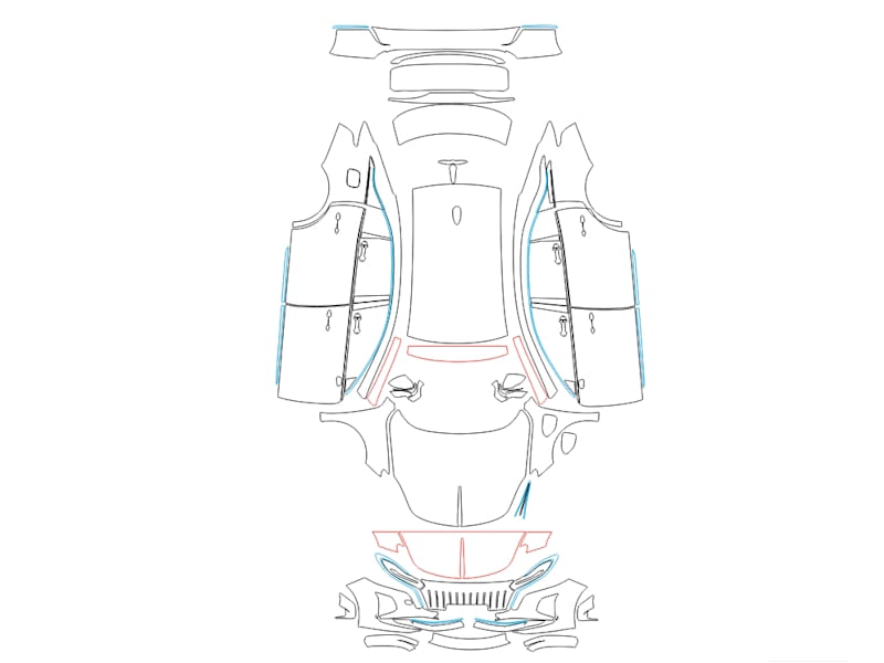Formatki PPF do karoserii Hongqi E-QM5 (2021) – zestaw