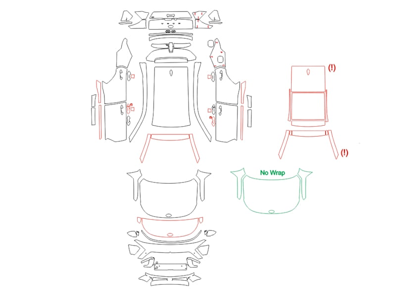 Formatki PPF do karoserii Hyundai Kona (2023) Limited – zestaw