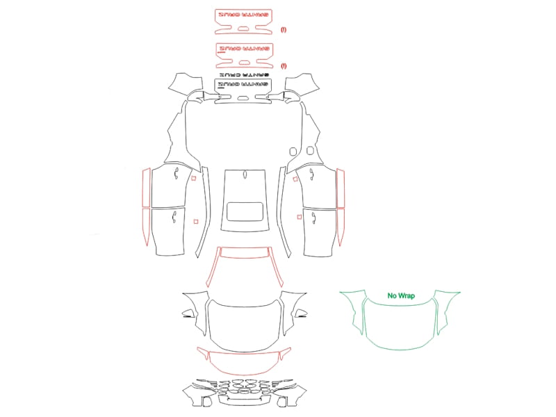 Formatki PPF do karoserii Hyundai Santa Cruz (2022) – zestaw