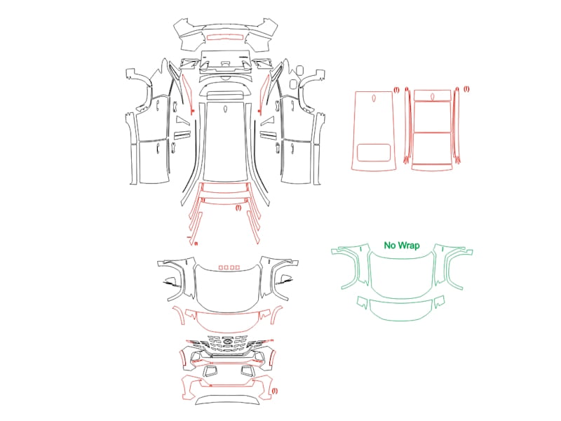 Formatki PPF do karoserii Hyundai Tucson N-line (2022) – zestaw
