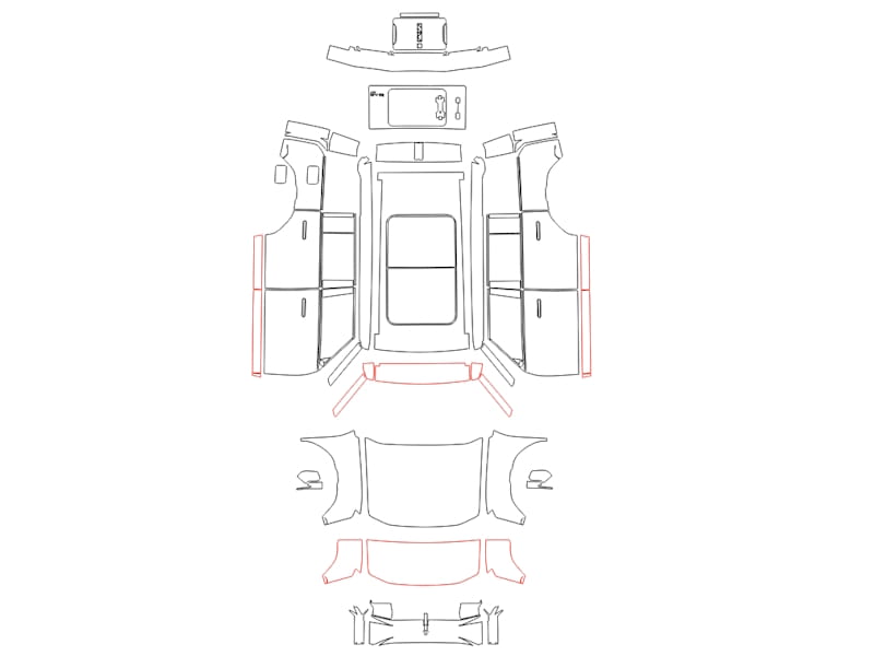 Formatki PPF do karoserii iCar 03 (2024) – zestaw