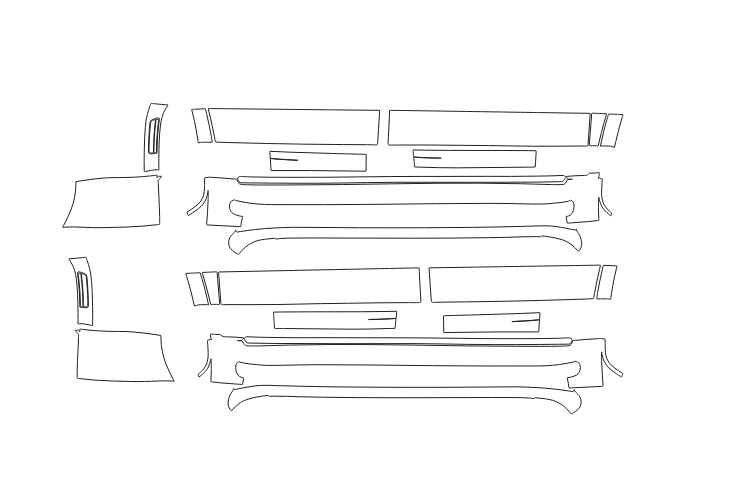 Formatki PPF do karoserii Jeep Wagoneer (2022) Series 2 – zestaw