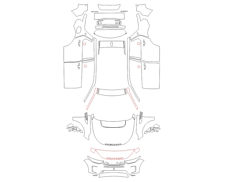Formatki PPF do karoserii Land Rover Discovery Sport (2019) – zestaw