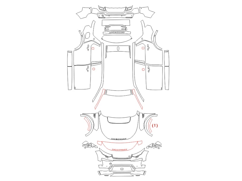Formatki PPF do karoserii Land Rover Discovery Sport (2019) R-Dynamic – zestaw