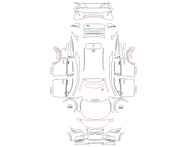 Formatki PPF do karoserii Lexus RX (2023) F-Sport – zestaw