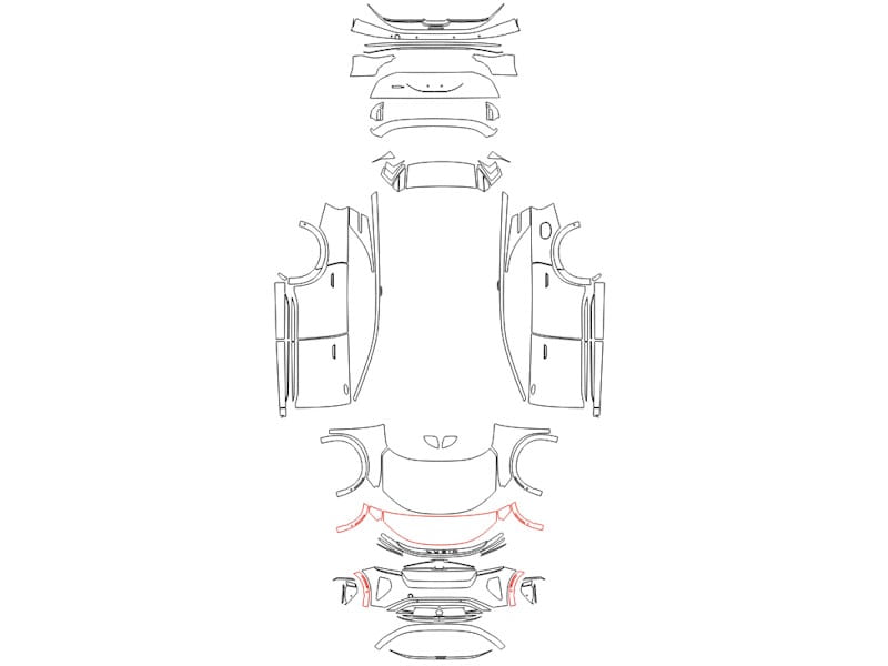 Formatki PPF do karoserii Lucid Gravity (2026) Grand Touring – zestaw