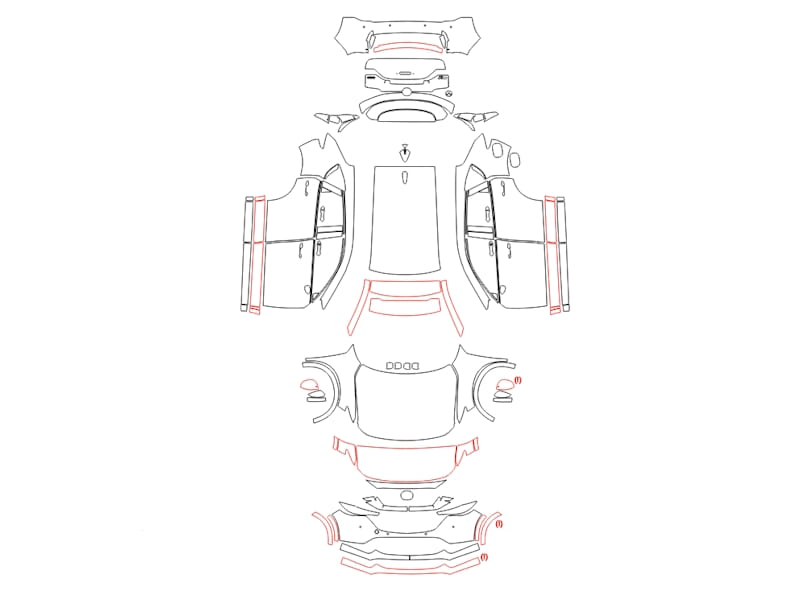 Formatki PPF do karoserii Mazda CX-5 (2022) – zestaw