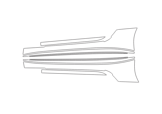 Formatki PPF do karoserii Mercedes-Benz SL (2022) 63 AMG Aerodynamic Package – zestaw