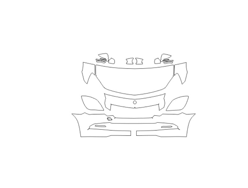 Formatki PPF do karoserii Mercedes-Benz SLK-class (2011) – zestaw