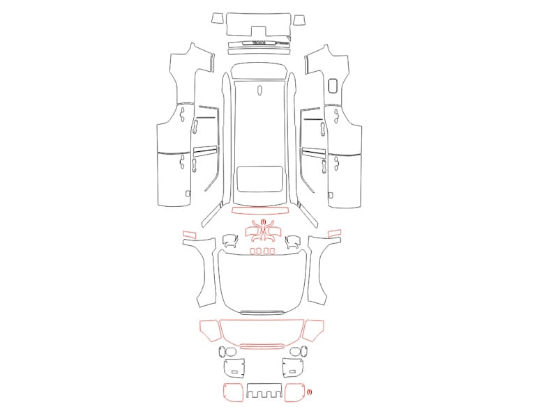 Formatki PPF do karoserii Toyota Land Cruiser Prado 250 (2024) First Edition – zestaw