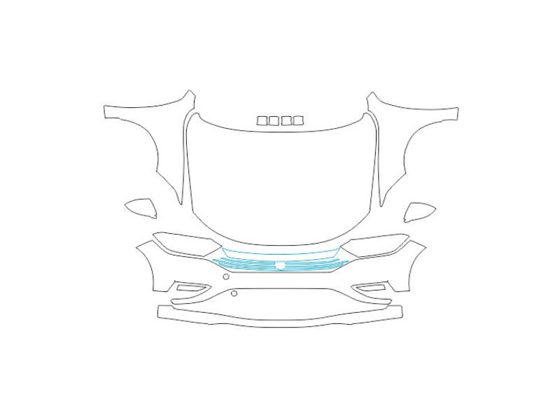 Formatki PPF do karoserii Volkswagen Jetta (2020) – zestaw