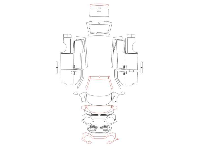 Formatki PPF do karoserii Volkswagen T6 (2023) LV-R Styling Kit – zestaw