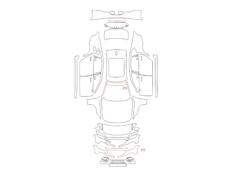 Formatki PPF do karoserii Volvo S90 (2017) R-Design – zestaw