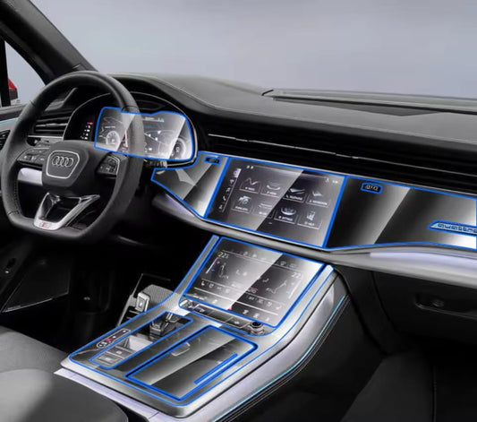 Folia Ochronna PPF do Wnętrza Audi Q7 Q8 2021-2024 Formatki Żel Gratis