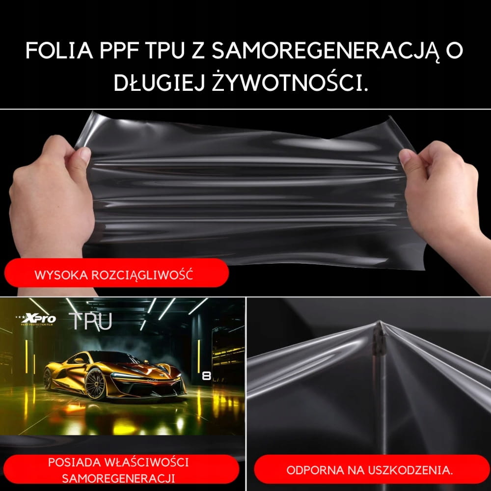 Folia Ochronna PPF do Wnętrza Audi Q7 Q8 2021-2024 Formatki Żel Gratis