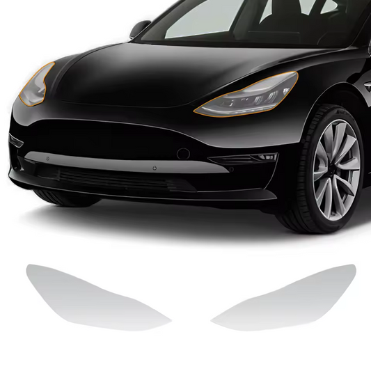 Tesla Model 3 Formatki 2020-2023 Folia Ochronna PPF na lampy Przezroczysta
