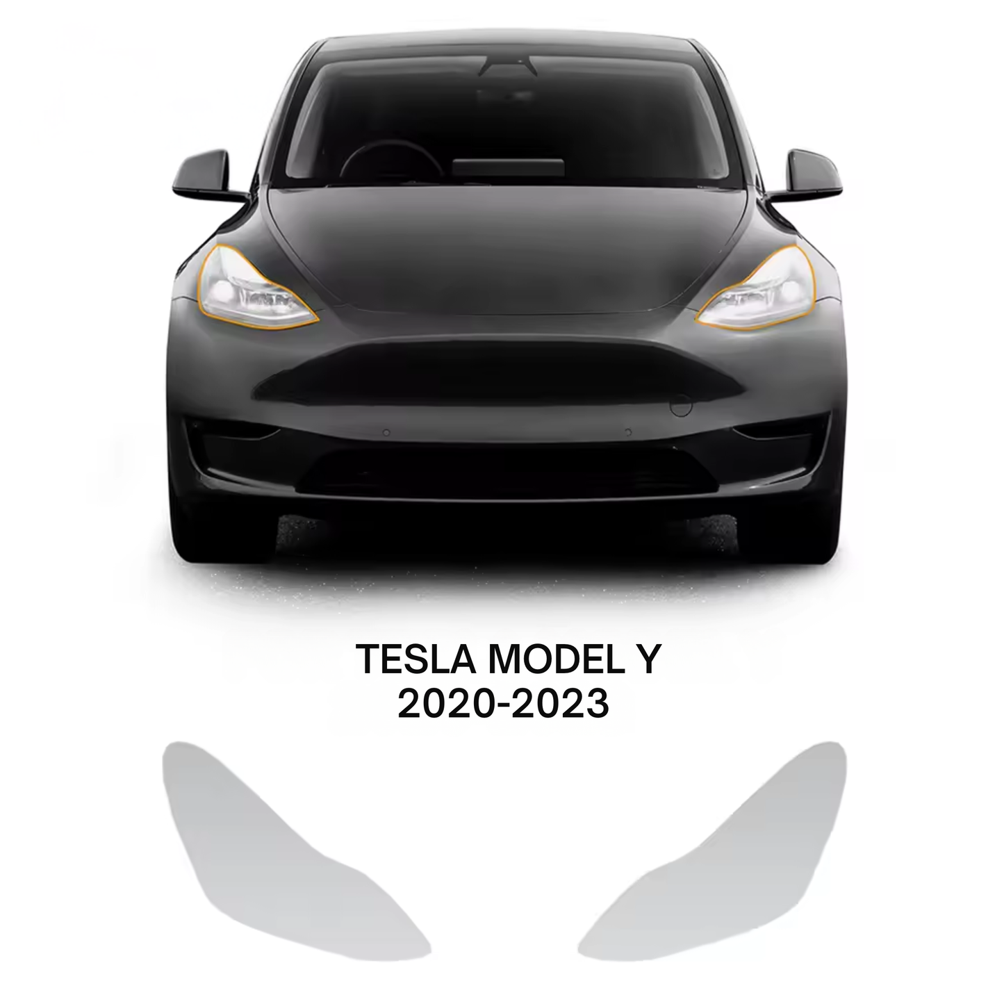 Tesla Model Y Formatki 2020-2023 Folia Ochronna PPF na lampy Przezroczysta