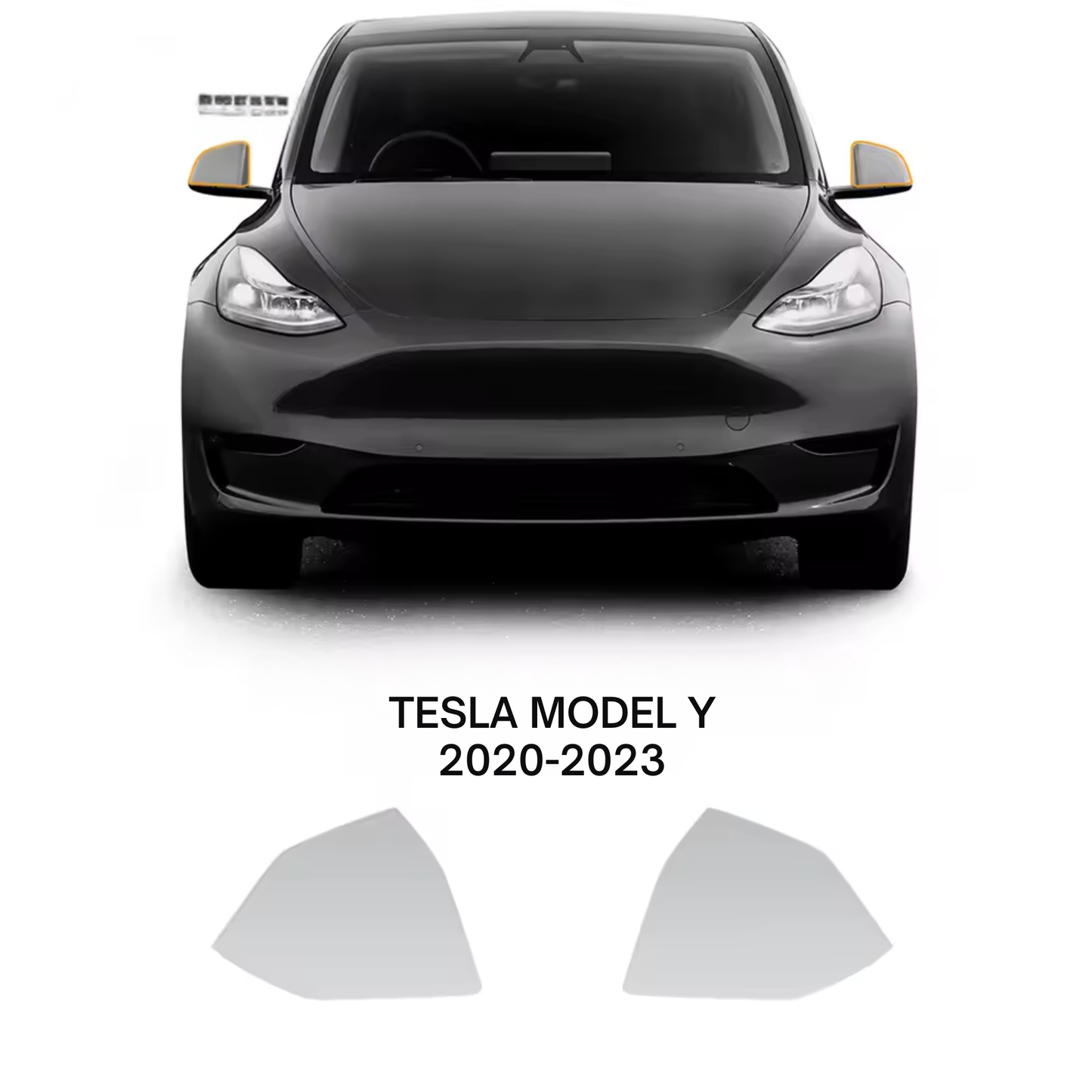 Tesla Model Y Formatki 2020-2023 Folia Ochronna PPF na LUSTERKA  (1) (1)