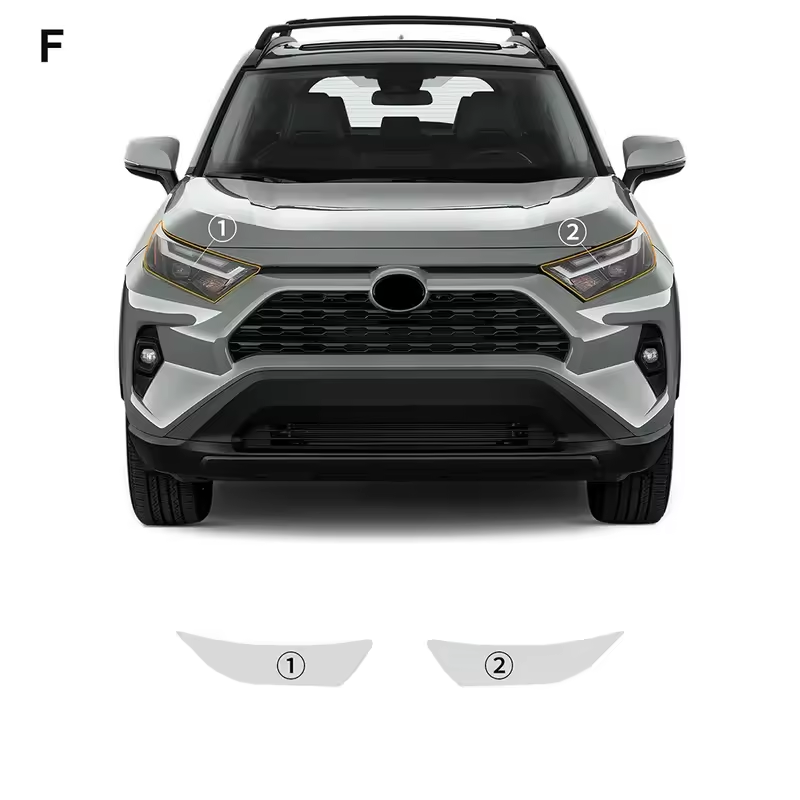 TOYOTA RAV4 Formatki 2019-2025 Folia Ochronna PPF na lampy