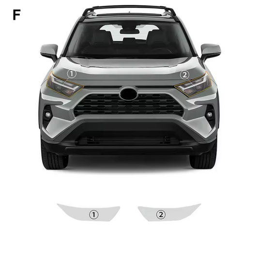 TOYOTA RAV4 Formatki 2019-2025 Folia Ochronna PPF na lampy