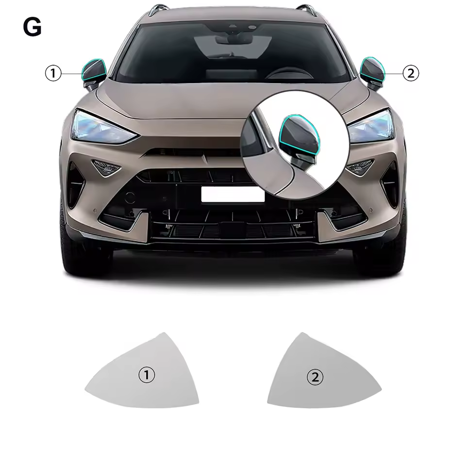 CUPRA FORMENTOR Formatki 2024-2025 Folia Ochronna PPF na LUSTERKA