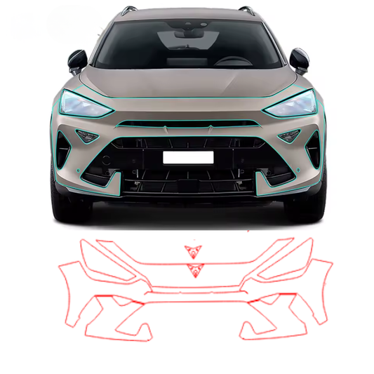 CUPRA FORMENTOR Formatki 2024-2025 Folia Ochronna PPF na zderzak + lampy