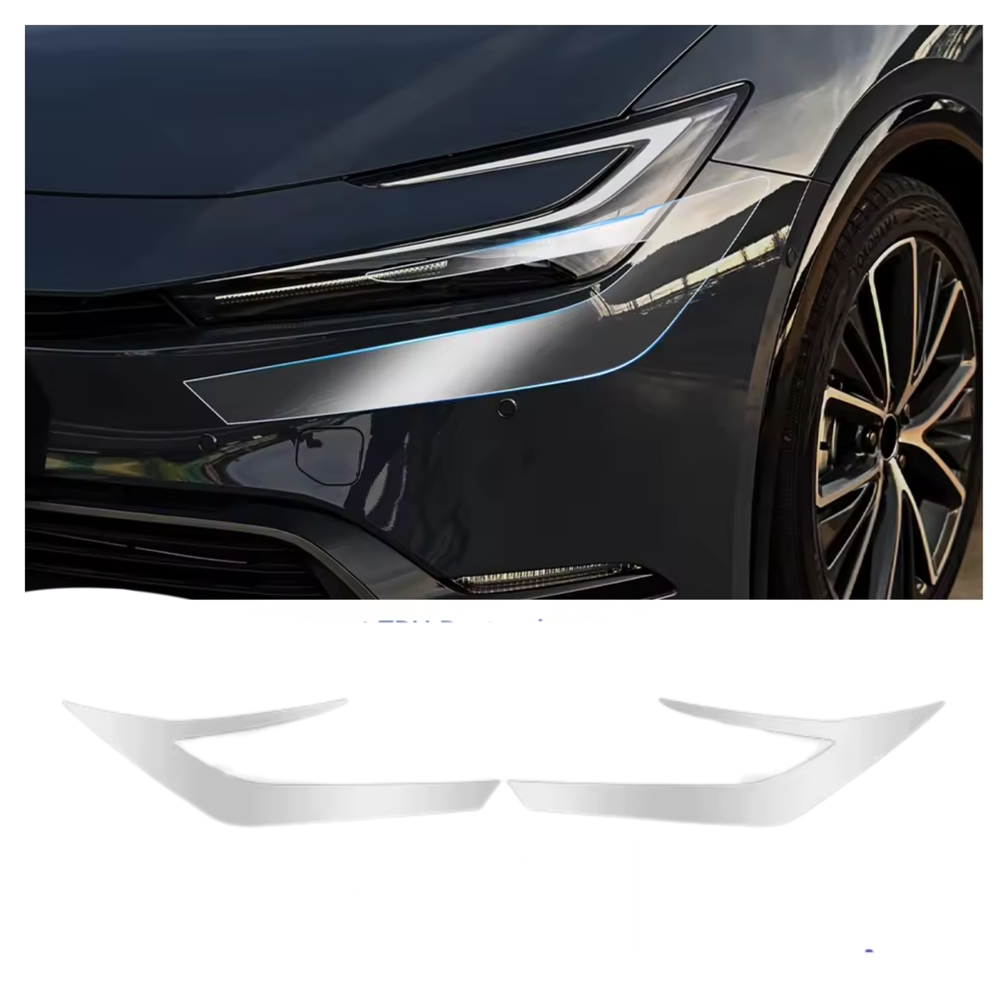 TOYOTA PRIUS OD 2023 Formatki Folia Ochronna PPF na lampy