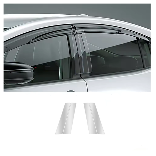 TOYOTA PRIUS Formatki od 2023 Folia Ochronna PPF na SŁUPKI B PIANO BLACK