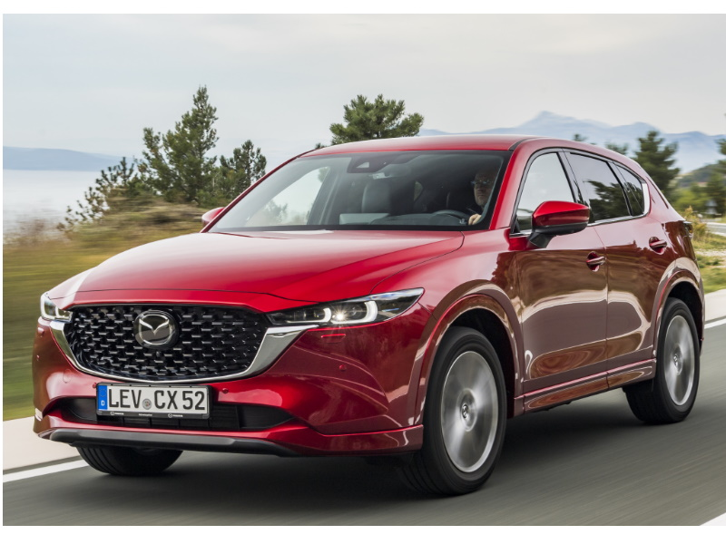 MAZDA CX-5 Formatki od 2022 roku Folia Ochronna PPF na SŁUPKI B PIANO BLACK