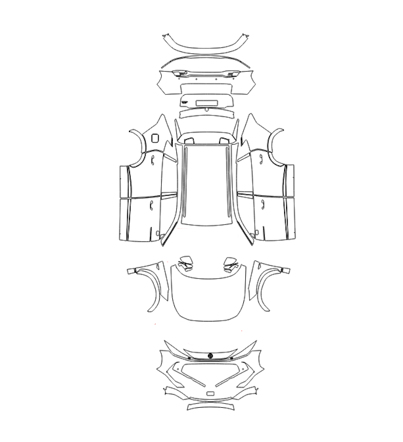 MG HS od 2025 FULL BODY CAŁE AUTO