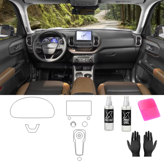 FORD BRONCO SPORT FOLIA PPF DO WNĘTRZA PIANO BLACK EKRANY ZESTAW