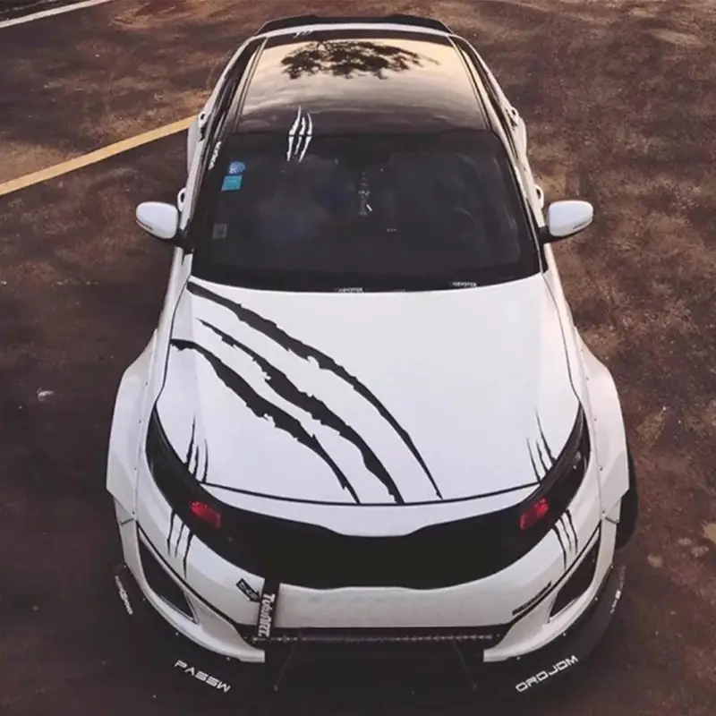 3 SZTUKI PAZURY MONSTER DUŻA NAKLEJKA NA AUTO MASKE LAMPY KOLORY DO WYBORU