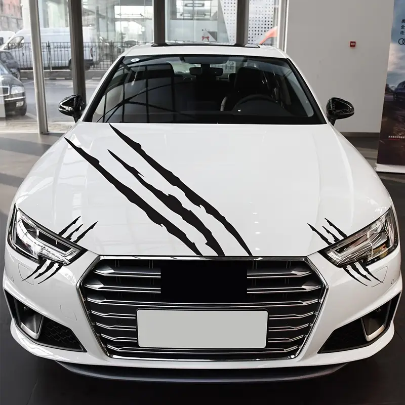 3 SZTUKI PAZURY MONSTER DUŻA NAKLEJKA NA AUTO MASKE LAMPY KOLORY DO WYBORU