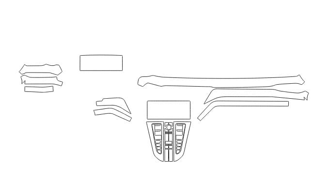 Folia ochronna PPF do wnętrza Aston Martin Vantage (2025) – formatki (zestaw)