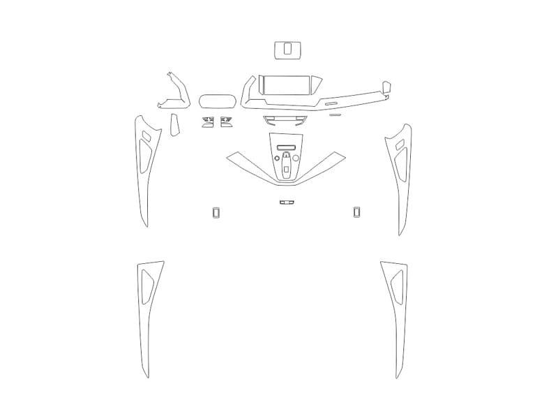 Folia ochronna PPF do wnętrza Audi Q5 E-Tron (2023) – formatki (zestaw)