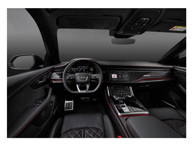 Folia ochronna PPF do wnętrza Audi Q7 (2020) Base_S-line  – formatki (zestaw)