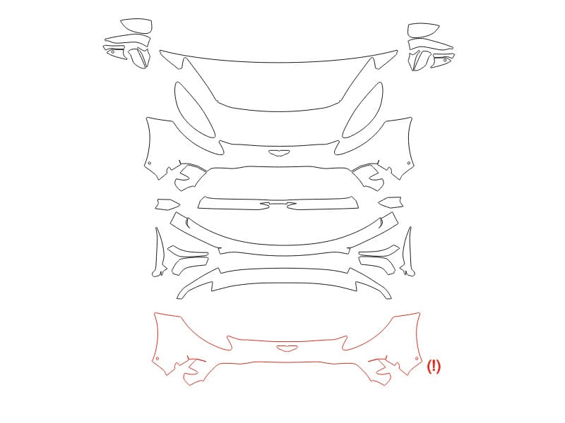 Formatki PPF do karoserii Toyota 4Runner SR (2014) – zestaw
